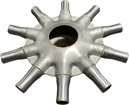 Romafa Stainless Steel Round 1" 10-Port Distributor Head