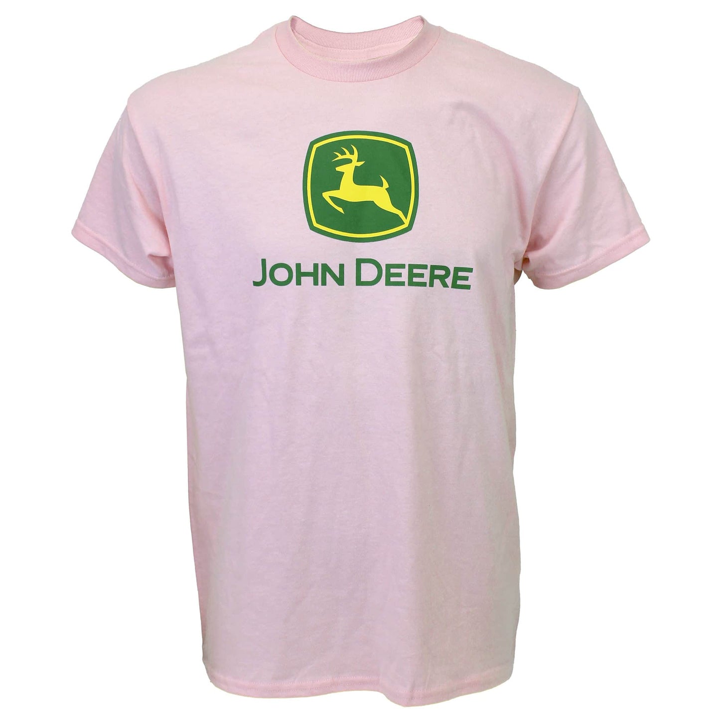 John Deere Logo Soft Pink Short Sleeve T-Shirt
