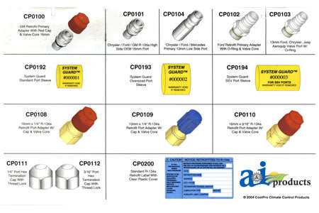 A-461-3098 R134a Straight Retrofit Fittings