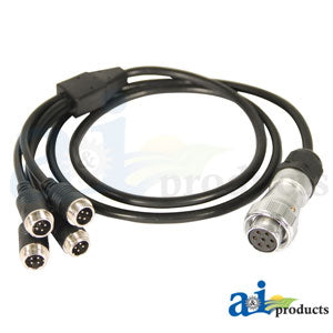 A-C4SPL CabCAM Short 4 Way Splitter, Camera End