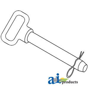 A-HP102 Grade 5 Hitch Pin, Red Handled 5/8" x 4"