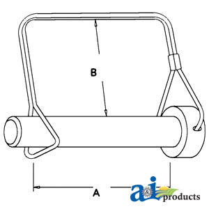 A-SPR104 Round Lock Pin, 3/8" x 2-1/4"