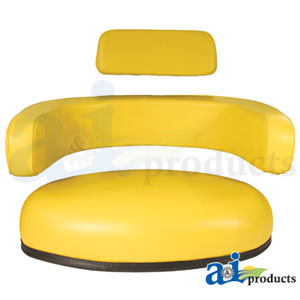 A-TY26545 3 Piece, Yellow Vinyl Seat Cushion Kit