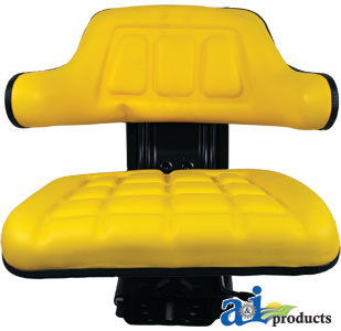 A-W222YL Seat w/ Wrap Around Back W/Arms, Yellow Vinyl, 300 lb / 136 kg Weight Limit