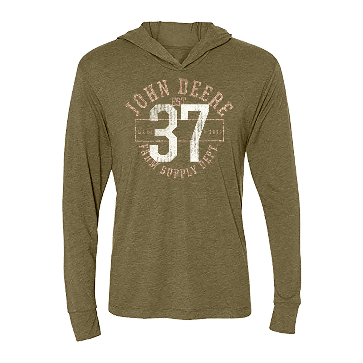John Deere Olive Womens John Deere 37 Hooded Tee – Nelson Motors