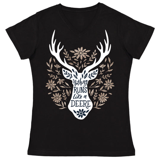 John Deere Ladies Nothing Runs Like A Deere Tee