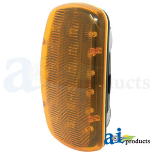 A-WL18A Amber Safety Flasher, 6" X 4", Magnetic Base, Battery Operated