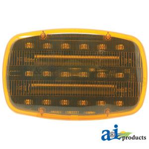 A-WL18A Amber Safety Flasher, 6" X 4", Magnetic Base, Battery Operated