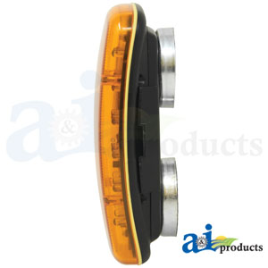A-WL18A Amber Safety Flasher, 6" X 4", Magnetic Base, Battery Operated