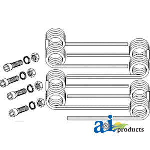 A-AFH202304 Square Wire Pickup Toot Set of 4 Teeth W/ Hardware