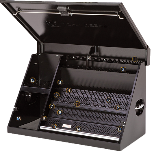 John Deere 36" Stocked Black Triangle Toolbox - Nelson Motors & Equipment