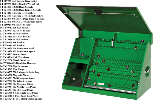 John Deere 36" Stocked Green Triangle Toolbox - Nelson Motors & Equipment