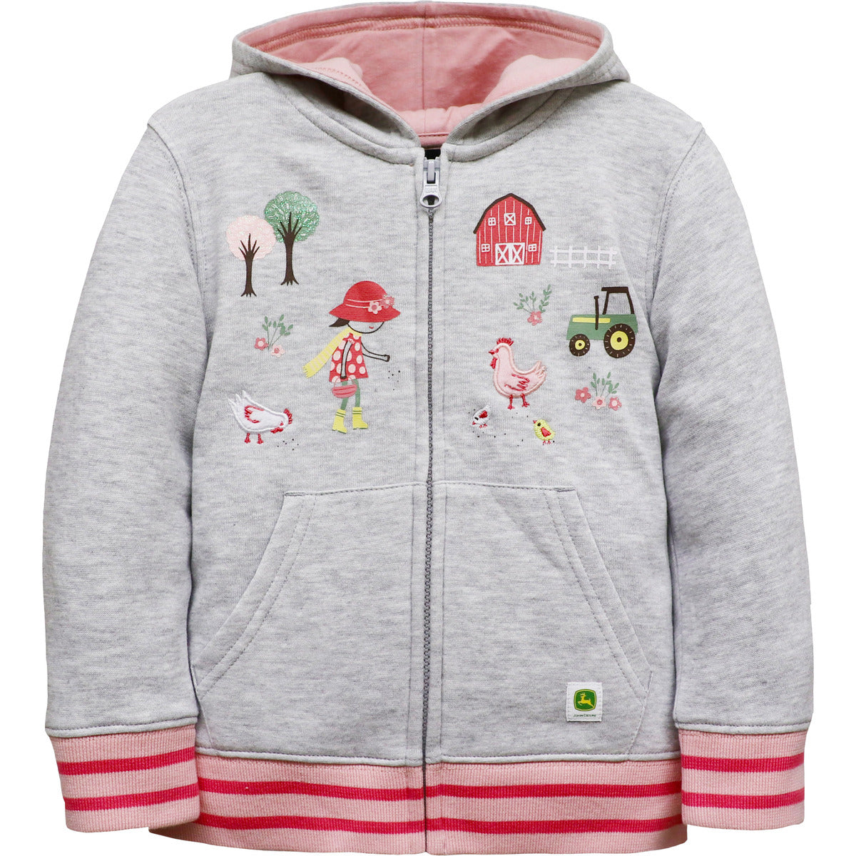 John Deere Girls Farm Fleece Hoodie