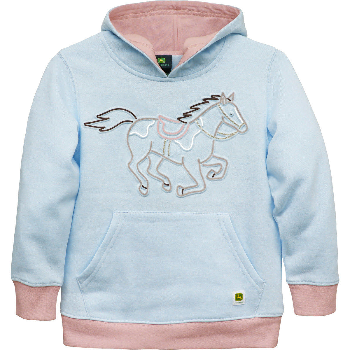 John Deere Girls Horse Fleece Hoodie