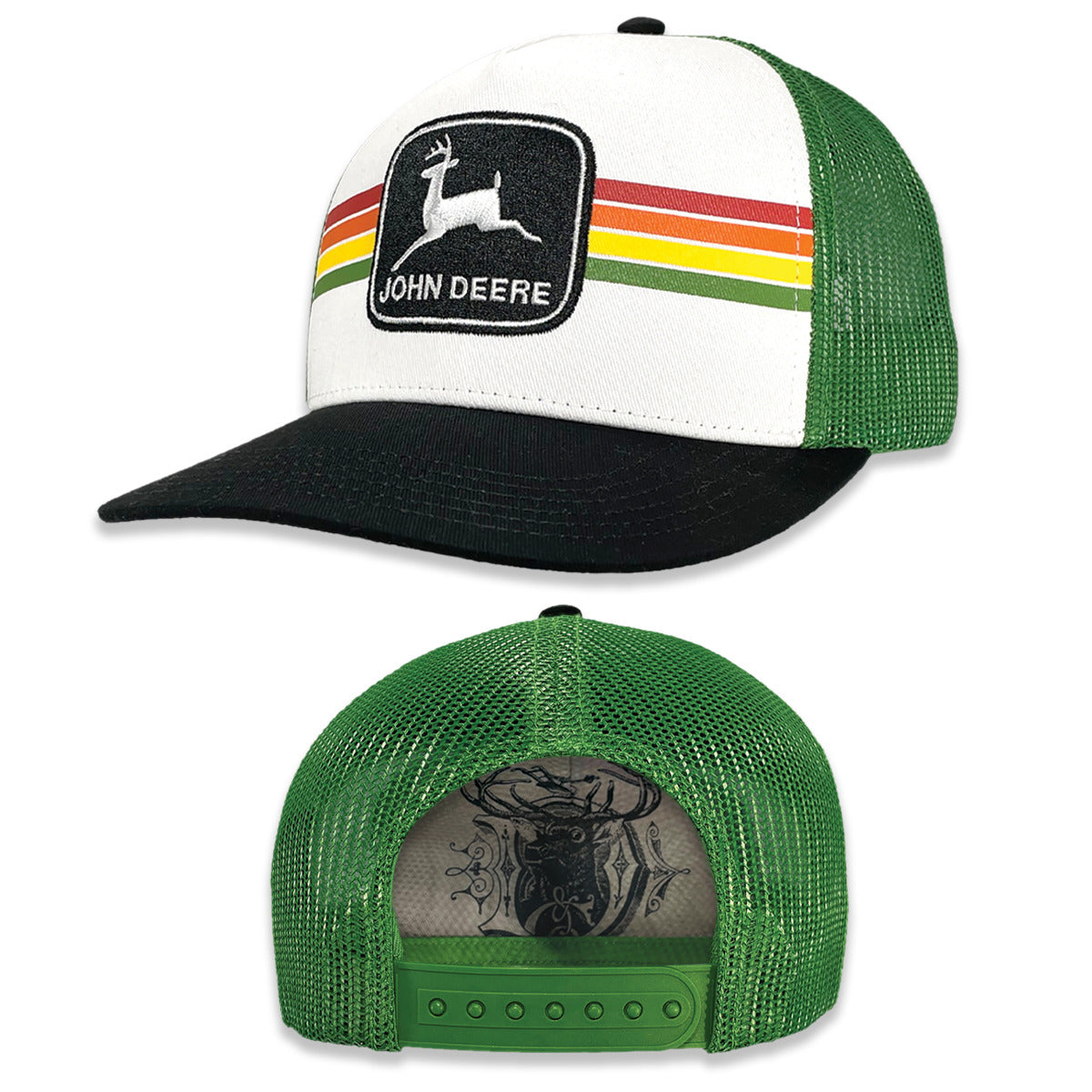 John Deere Green Color Stripe Trucker Hat – Nelson Motors Equipment
