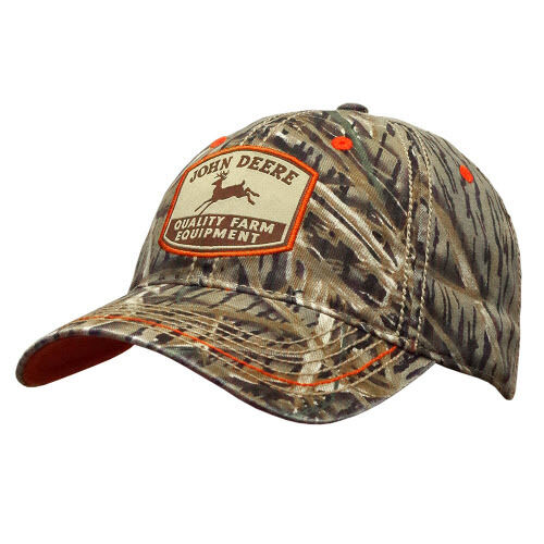 John Deere Camo Front With Embroidered Patch & Mesh Back Hat