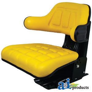 A-W222YL Seat w/ Wrap Around Back W/Arms, Yellow Vinyl, 300 lb / 136 kg Weight Limit