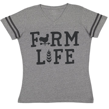 John Deere Womens Charcoal Farm Life Tee