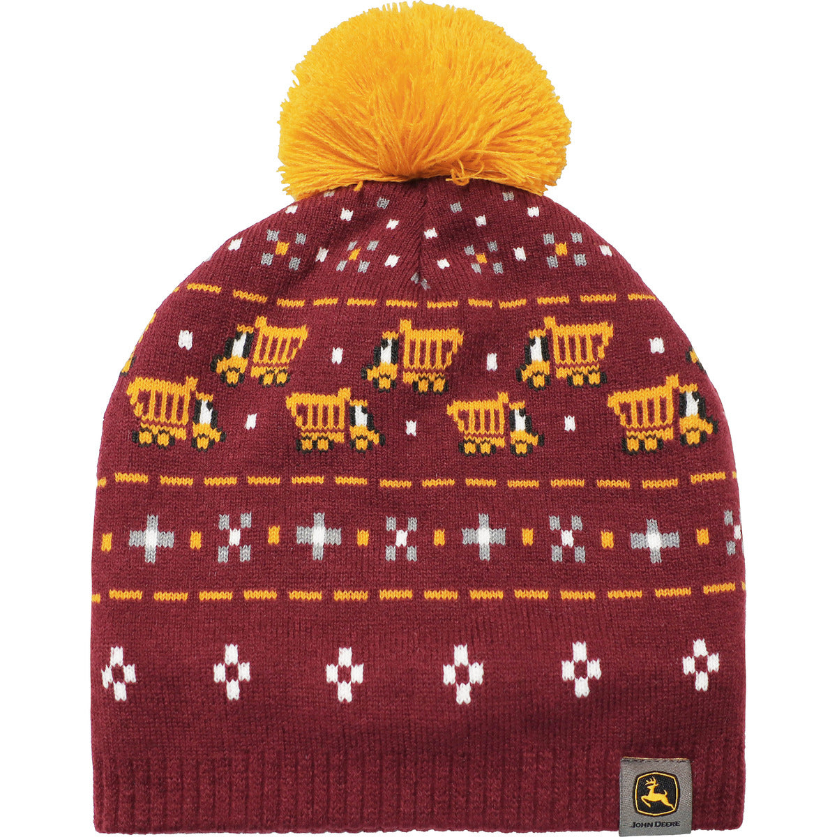 John Deere Toddler Fair Isle Knit Toque Maroon