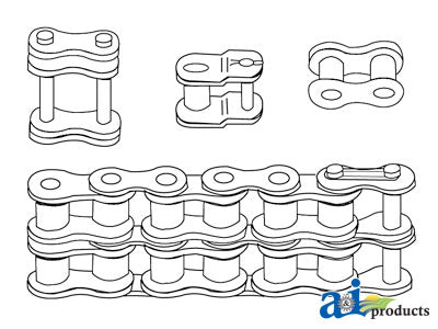 A-RC50D Drives 50 Double Roller Chain, 10ft