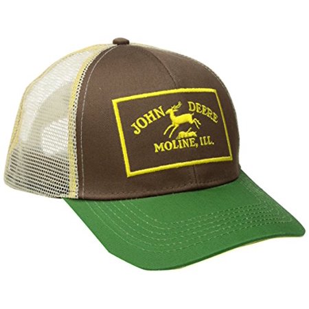 John Deere Vintage Logo Brown & White Cap