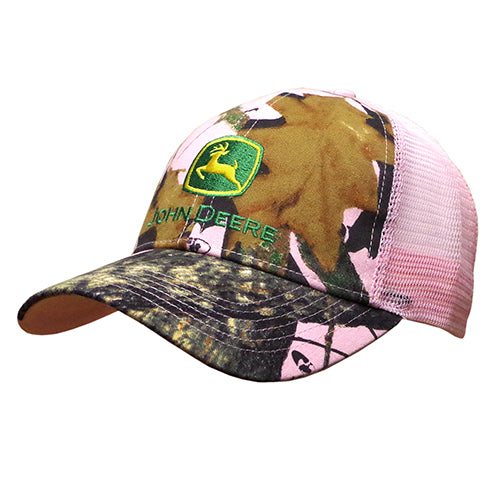 John Deere Girls Pink Camo Hat