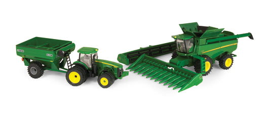 John Deere 1/64 S680 W/ 8360R Tractor & Graincart Harvesting Playset - Nelson Motors & Equipment