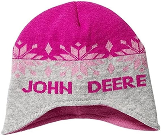 John Deere Girls Youth Pink Knit Toque