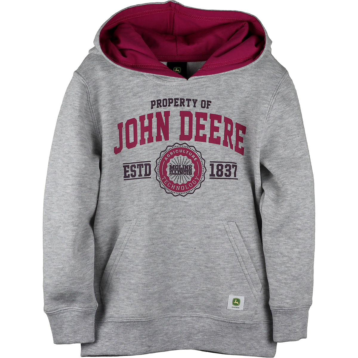 John Deere Girls Child Property Of John Deere Fleece Hoodie