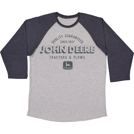 John Deere Vintage Quality Guaranteed 3/4 Sleeve T-Shirt