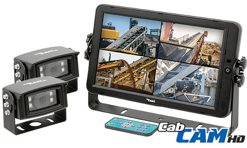 CabCAM High Definition 10" QUAD Video System, Touch Screen, (Includes 10" QUAD Monitor / 2 Camera)