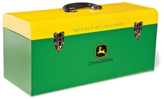 John Deere Green and Yellow Hand Carry 20-in Toolbox with Tray - Nelson Motors & Equipment