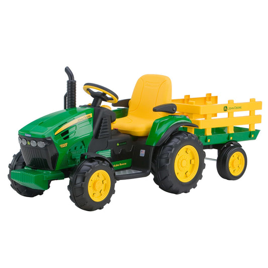 John Deere 12-Volt Ground Force Tractor W/ Trailer