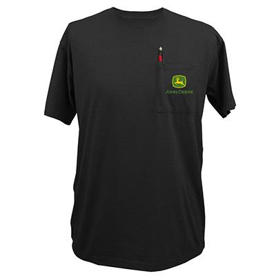 Men's Black John Deere Pocket Tee - Nelson Motors & Equipment