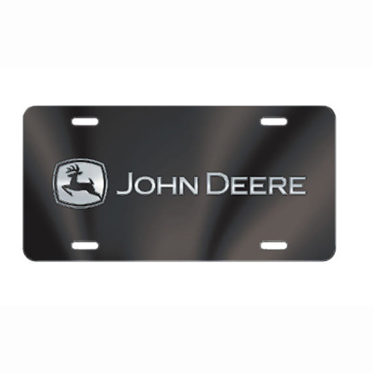 John Deere Acrylic Black Mirror Finish License Plate