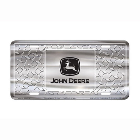 John Deere Diamond Plate License Plate