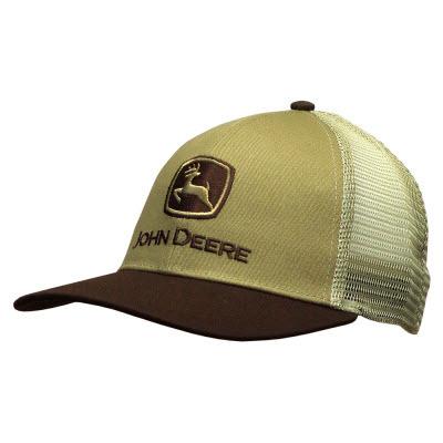 John Deere Khaki Stretch Sweatband Cap - Nelson Motors & Equipment