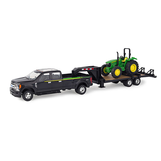 John Deere 1/32 Pickup, Trailer and Tractor Set