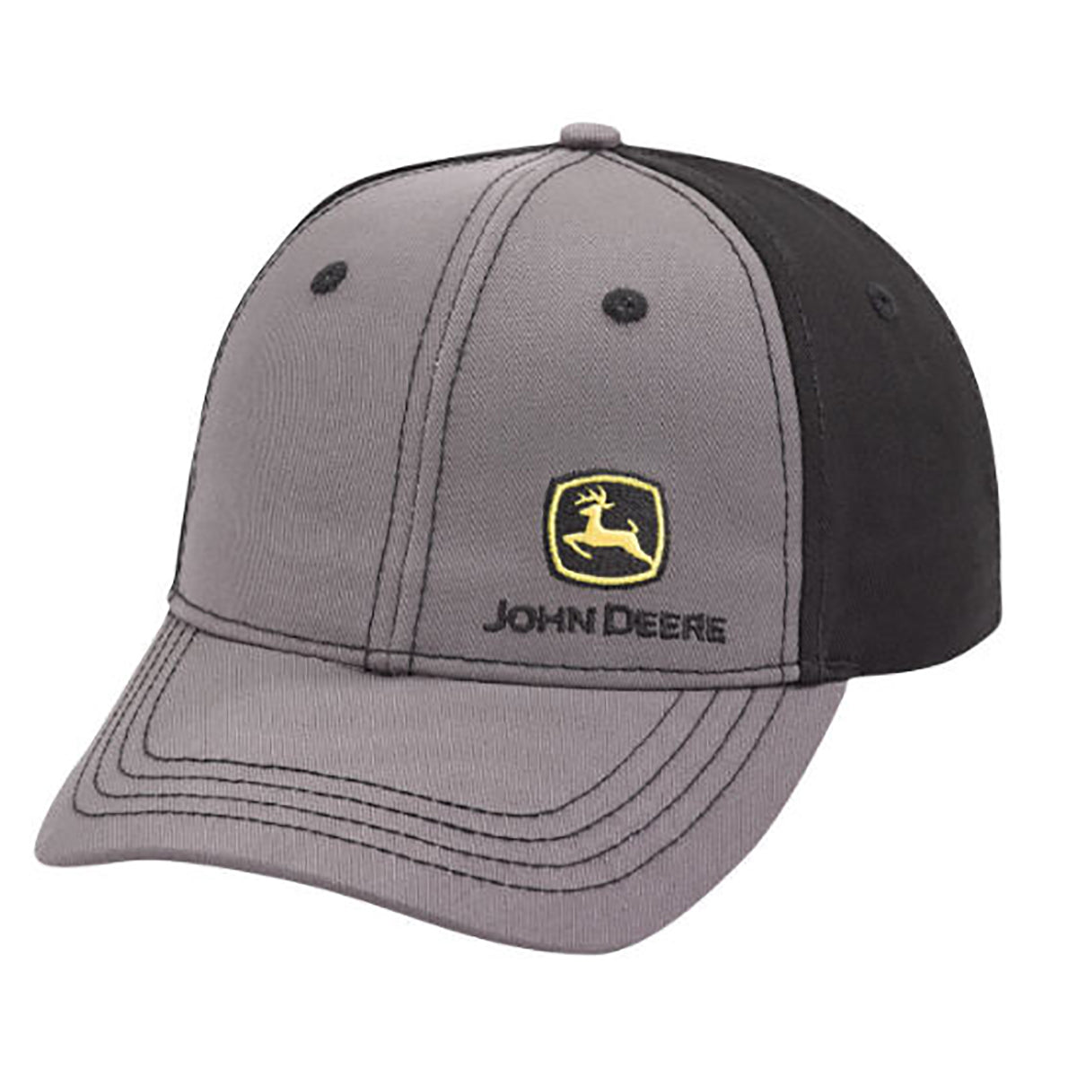 John Deere Men's Gray and Black Chino Hat