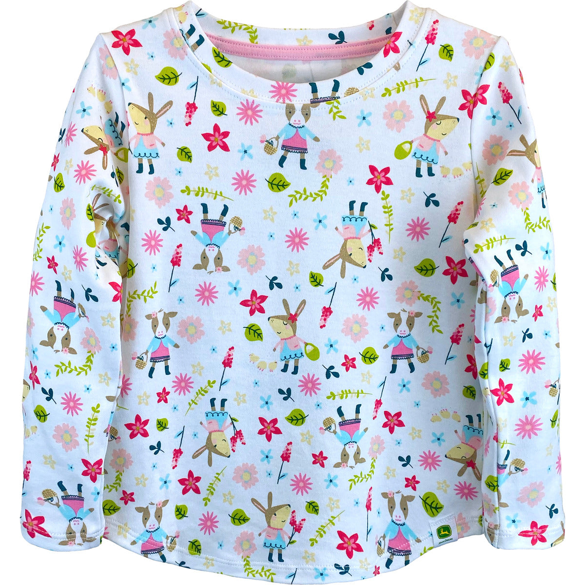 John Deere Girls Toddler Farm Print Tee