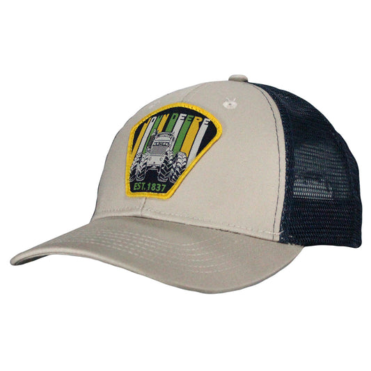 John Deere Ivory Tractor Patch Mesh Hat