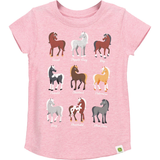 John Deere Girls Toddler Horse Coat Colors Tee