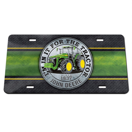 John Deere I'm in it for the Tractor License Plate