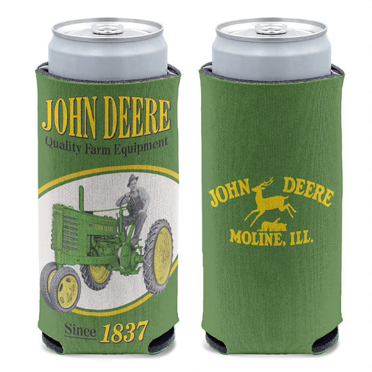 John Deere Moline, IL Vintage Logo 12 oz. Slim Can Cooler