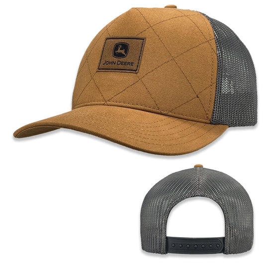 John Deere CB Quilted Canvas Trucker Cap