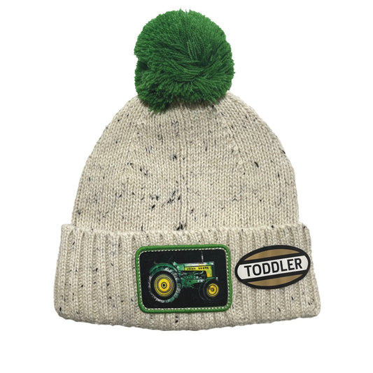 John Deere DGT Pom & Trctr Ptch Marled Beanie