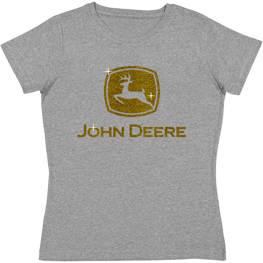 John Deere Womens OX Super Gold Glitter TM Tee