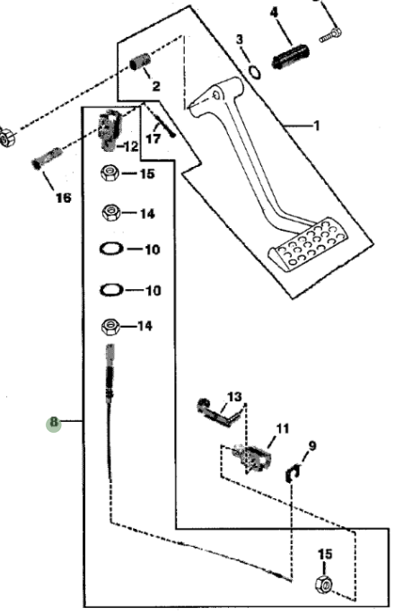 John Deere  RE158825 PUSH PULL