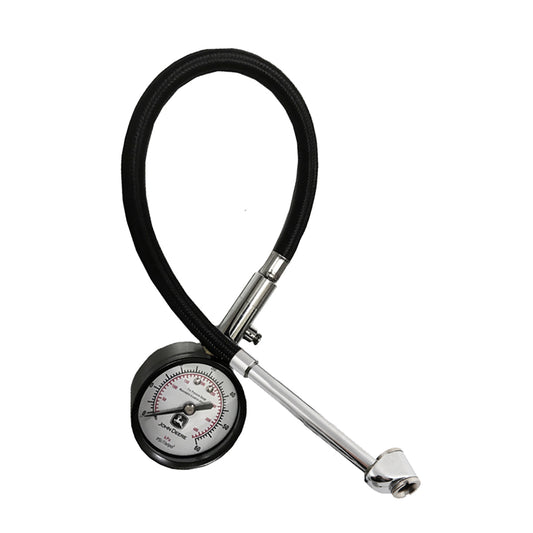 John Deere Dial Tire Air Gauge with 12-in. Hose - Dual Foot Chuck