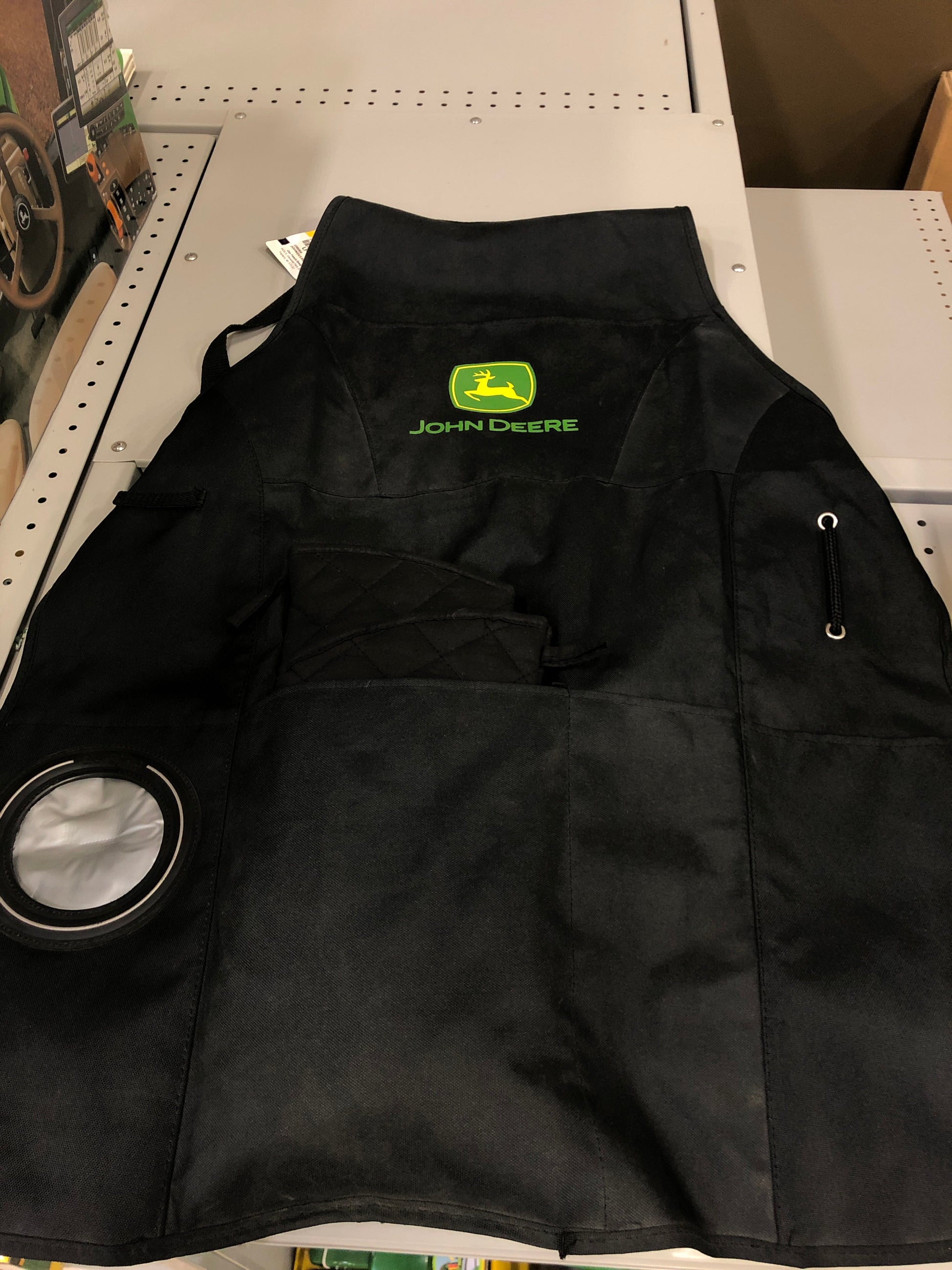 John Deere Black Grill Apron With Gloves - Nelson Motors & Equipment